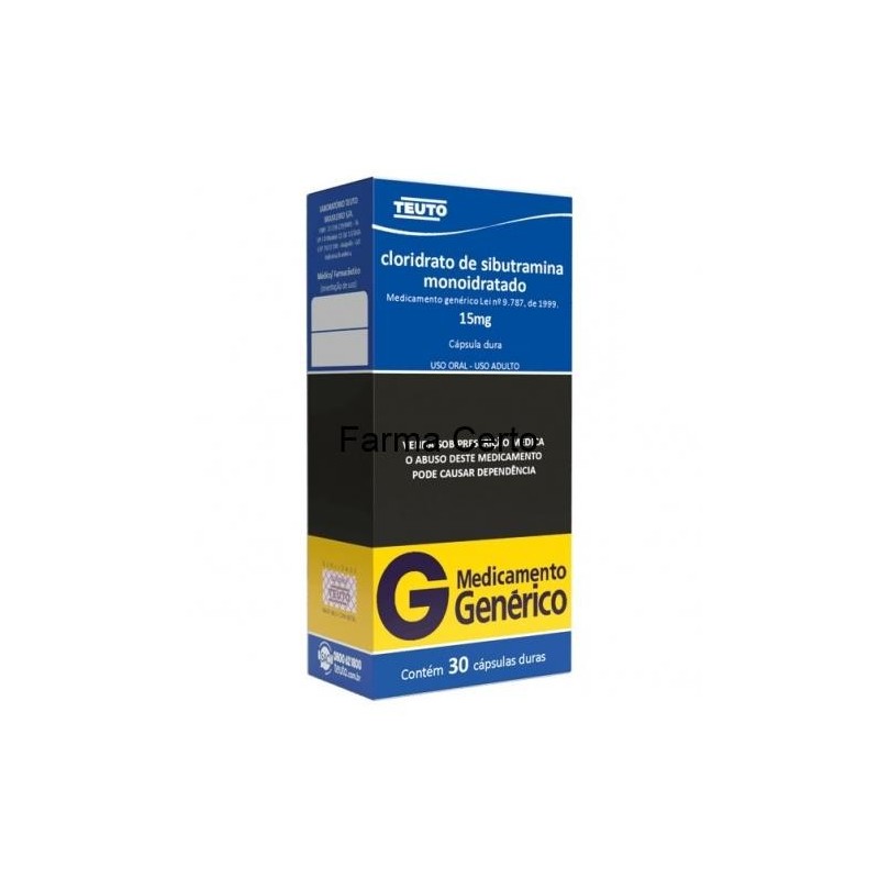 Sibutramina 15mg 30 capsulas - Teuto